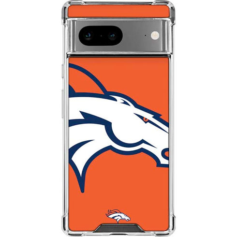 NFL Denver Broncos Large Logo Google Pixel 7a Clear Case
